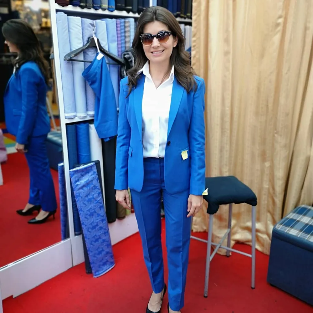 Customer in a custom suit at My Suit Bangkok, Platinum Fashion Mall